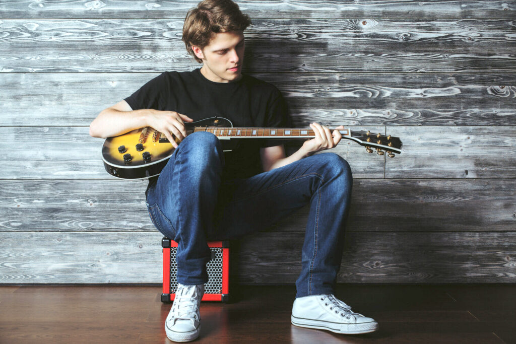 Musician Playing Guitar