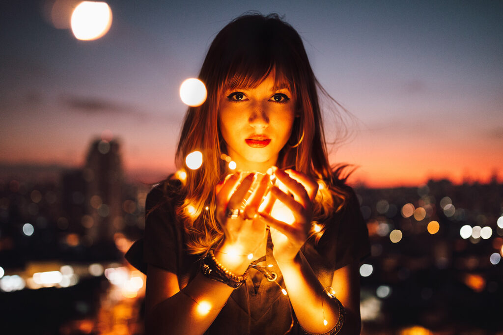 Woman and Lights