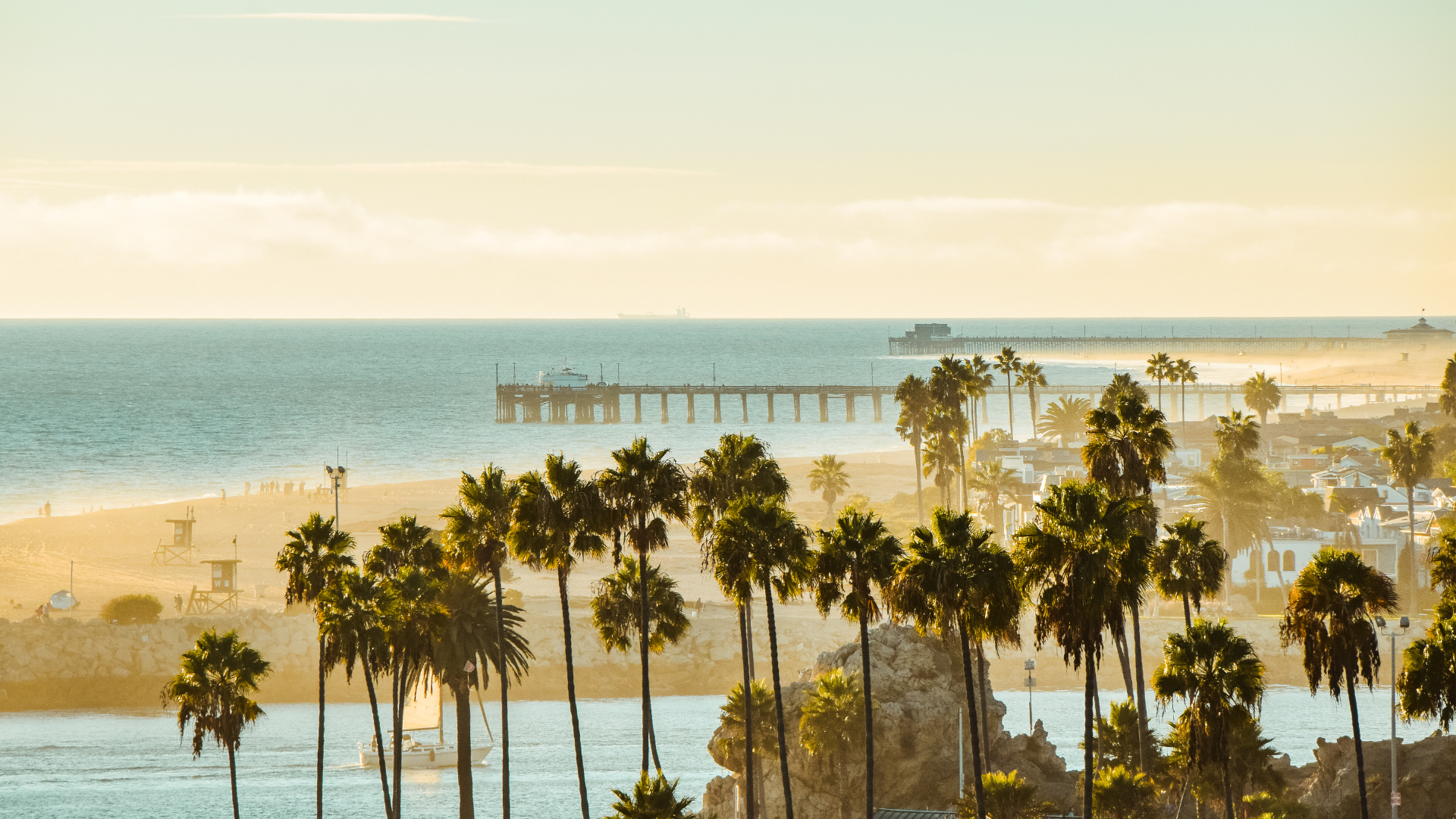 aerial view of orange county beach